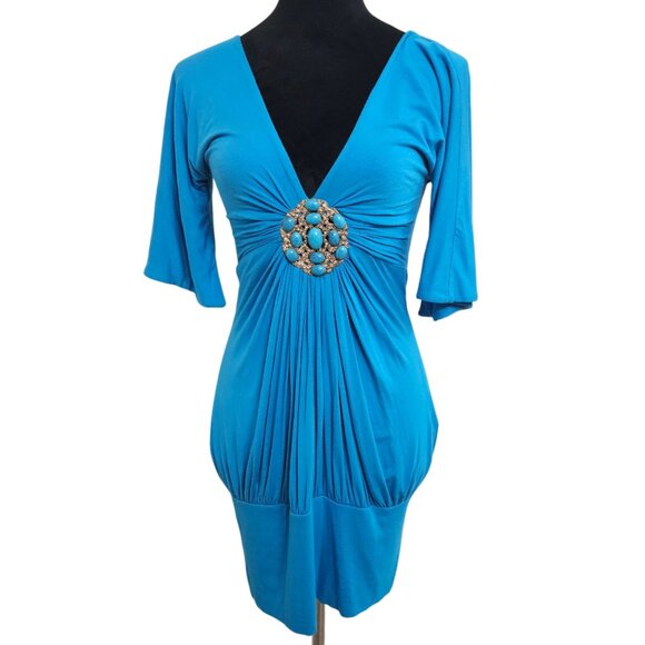 Sky Dress with Embellishment-Size Small - Picture 1 of 17